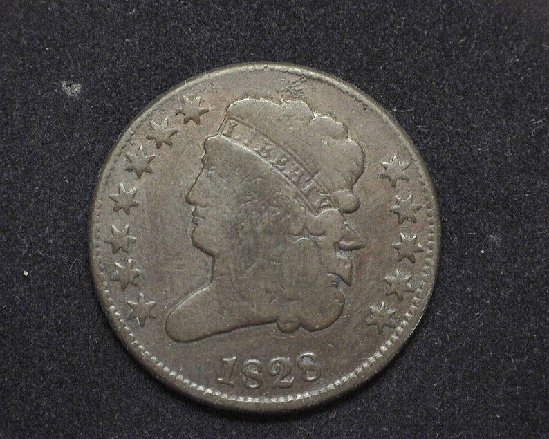 HS/&C US Coin 1828 Classic Head Half Cent VG