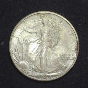 hs&c: 1946 D Liberty Walking Half Dollar BU Gem! - US Coin