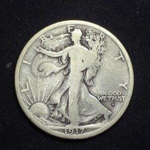 HS&C: 1917 D Obv Liberty Walking Half Dollar VG - US Coin