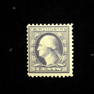 HS&C: Scott #530 MLH 3 cent Violet Type 3 Double impression variety F Stamp