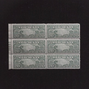 hs&c: #C9 MNH 20 cent Maps Airmail plate block XF US Stamp