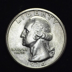 hs&c: 1934 Washington Quarter BU - US Coin