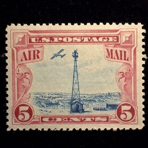 US Sc #UC2 air mail 5 cent stamped envelope, vintage airmail envelopes lot  of 3