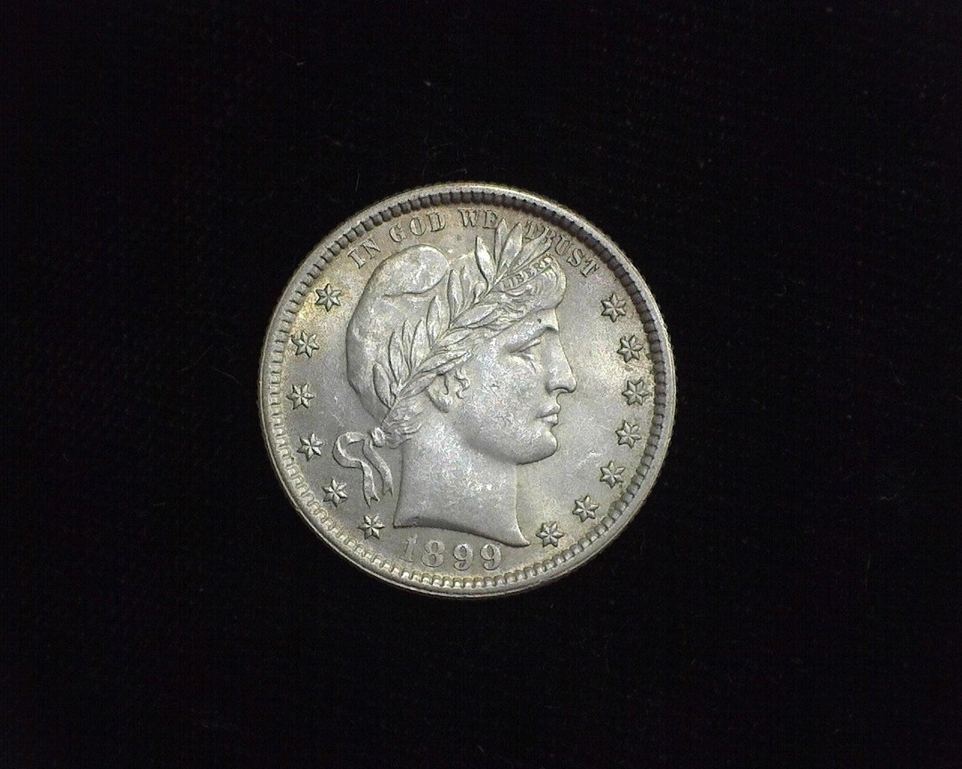 HS&C: 1899 Barber Quarter Brilliant Unc MS-63 US Coin - Etsy