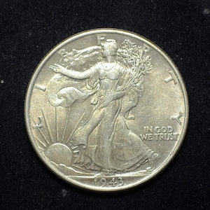 hs&c: 1943 Liberty Walking Half Dollar AU - US Coin