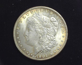 hs&c: 1901 O Morgan Silver Dollar BU MS64 - US Coin