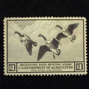 hs&c Scott #RW3 Mint No gum. XF US Stamp