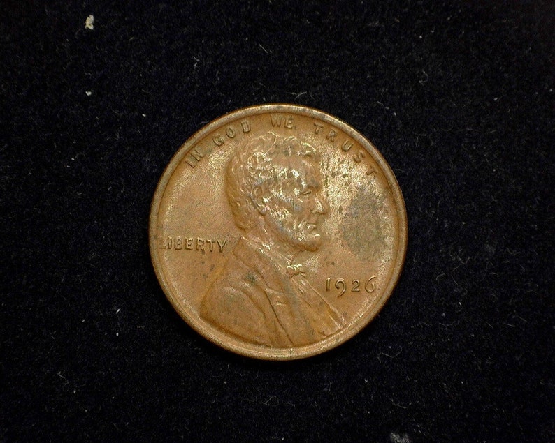 1926 Lincoln Wheat PennyCent AU US Coin HS/&C