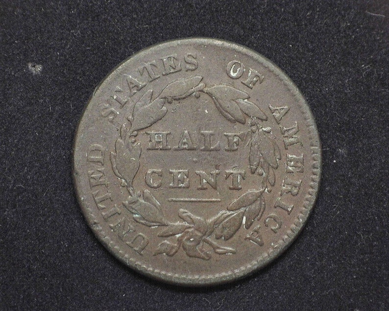 HS/&C US Coin 1828 Classic Head Half Cent VG