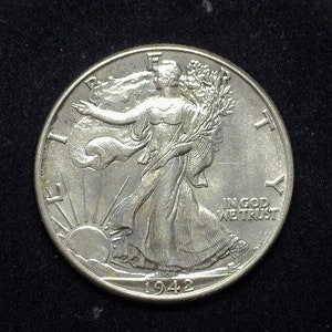 hs&c: 1942 Liberty Walking Half Dollar BU - US Coin