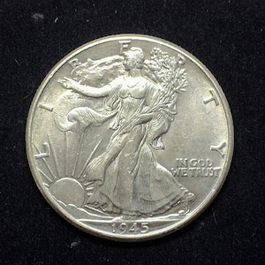 hs&c: 1945 Liberty Walking Half Dollar BU - US Coin