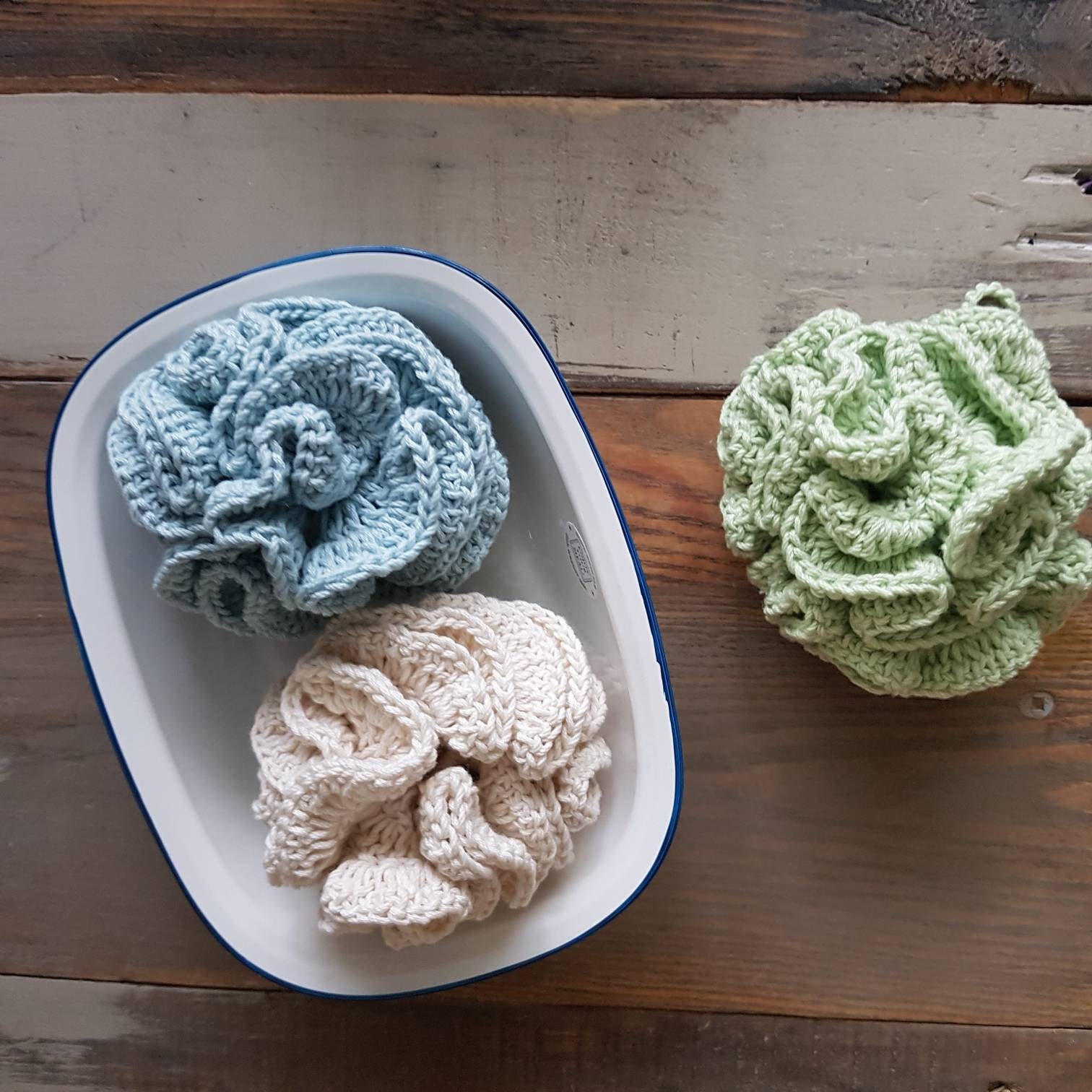 Shower Pouf Ecofriendly Shower Pouf Cotton Crochet Shower Etsy