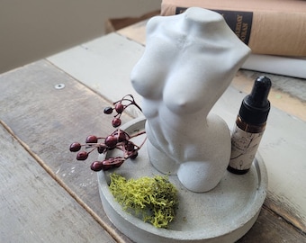 Diffuser Decorative Concrete Female Body Torso Home Decor Ornament Gift for her Essential oil blend Aromatherapy Diffuser