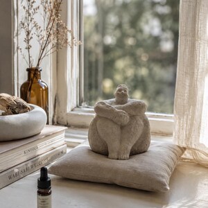 Quiet Embrace Concrete Diffuser | Aromatherapy Stone Sculpture | Meditation Decor | Minimalist Home Fragrance