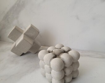 Concrete Bubble Cube Ornament Aroma Stone Unique Home Decor Essential oil diffuser