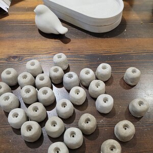 concrete small candle holders, candle holder has a small hole for incense