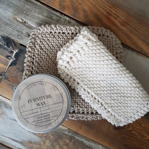 handmade natural furniture polish, your choice of cotton cloth