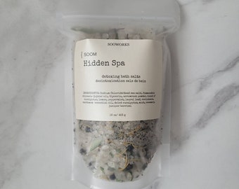 Hidden Spa l Detoxing Bath Salts l Spa at Home Gift l Self Care Gift