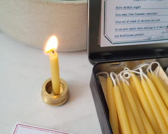 Mindfulness Practice Beeswax Candle  20-Minute Meditation Ritual Candle Set
