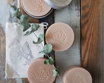 Handmade Natural Soap Pink clay  soap Refreshing Mild Rich Leather Soap Sense of vitality Small batch cold process soap.