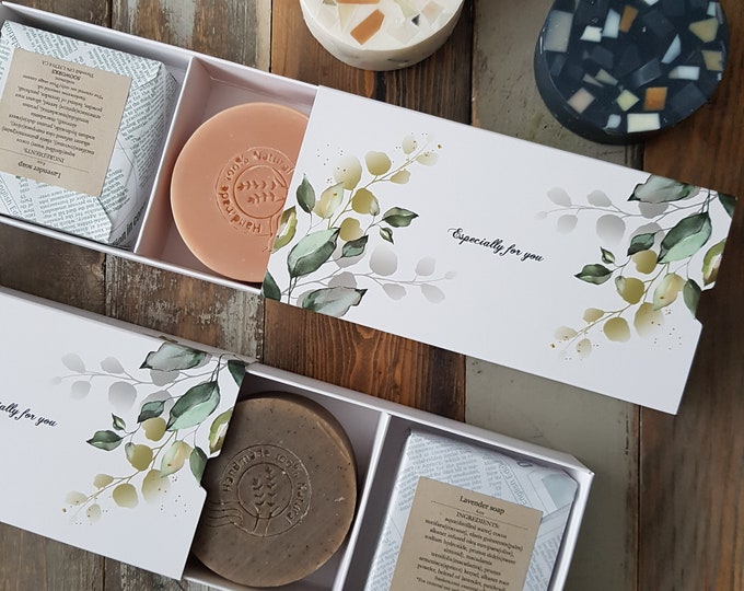 Handmade Natural Soap Gift Set Self Care Box Gift for Her Thank you Gift  Natural Soap Set Mother's Day Gift  Gift for Her