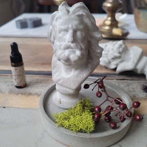 Concrete Diffuser for essential oil  Statue of bearded man Unique  home Decor Ornament  Home fragrance idea