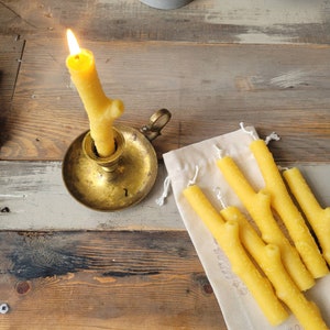 Beeswax Birch Taper Candle Set of 6 candles Unique Gift Candle Set Home Decor Candle Gift Meditation candle Gift Candle
