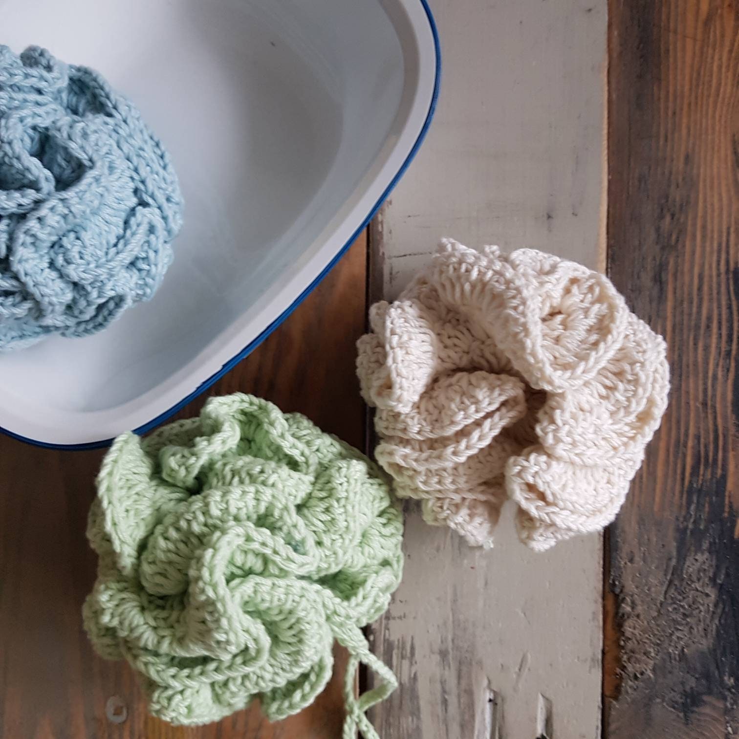 Shower Pouf Ecofriendly Shower Pouf Cotton Crochet Shower Etsy