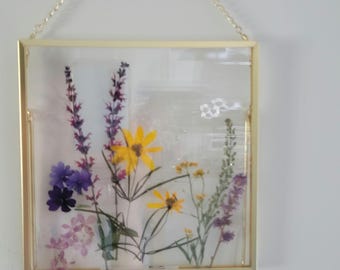 From my garden to yours Pressed Flower Frame Botanical Wall Hanging Art