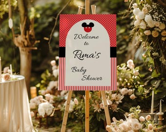 Baby Mickey Mouse Baby Shower Welcome Sign (Digital Download)