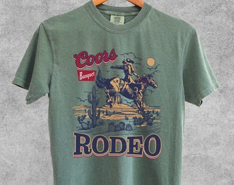 Coors Cowboy Vintage Shirt, Western Shirt, Graphic Tees, Retro Rodeo Shirt, Comfort Colors Graphic Cowboy Tee, Wester Coors Gift