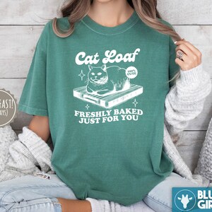 Tshirt chat, chemise couleurs confort chat drôle, t-shirts rétro tendance vintage, t-shirts graphiques pour amoureux des chats, cadeau pour amoureux des chats image 3