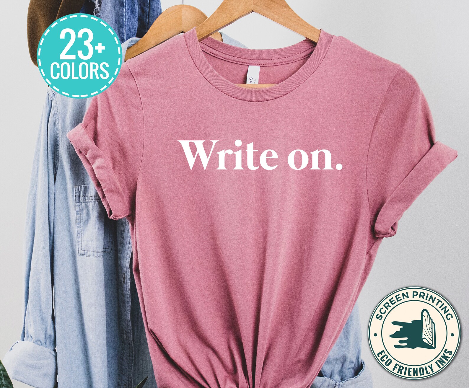 Write on T Shirt Writer Gifts Writing Tshirt Funny Graphic Etsy