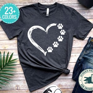 Paw Love T Shirt Paw Love Tee Dog Lover Shirt Paw Print - Etsy