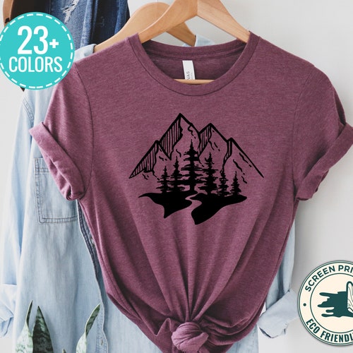 Mountains Tee T-shirt Hiking Shirt Mountain Shirt Mountains | Etsy