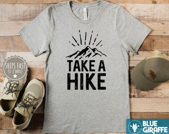 Take a Hike T-Shirt, Nature shirt, Hiking shirt, Forest Tshirt, Mountain Hiking Shirts, Take A Hike Shirt, Softstyle Unisex T-Shirt