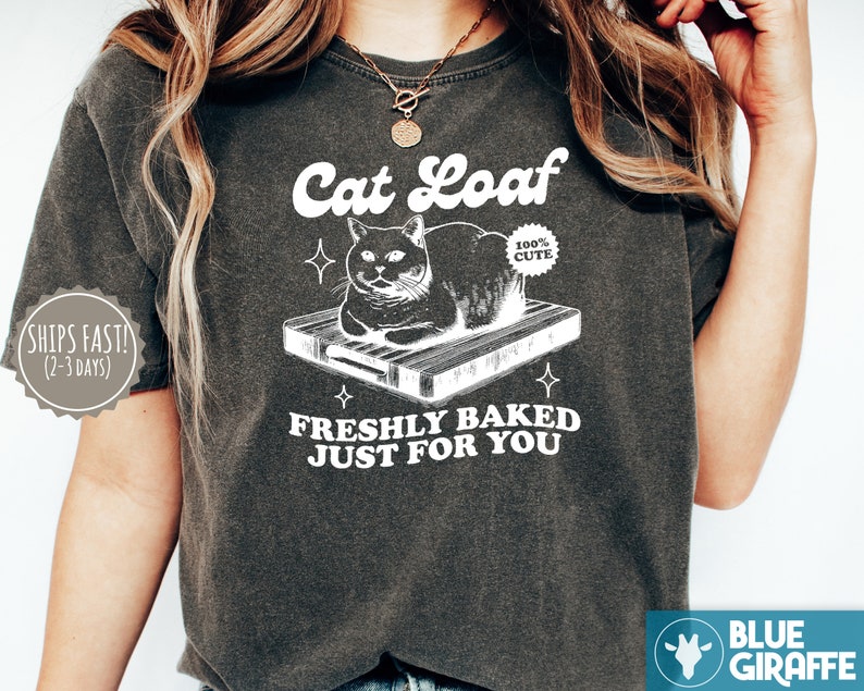 Tshirt chat, chemise couleurs confort chat drôle, t-shirts rétro tendance vintage, t-shirts graphiques pour amoureux des chats, cadeau pour amoureux des chats image 2