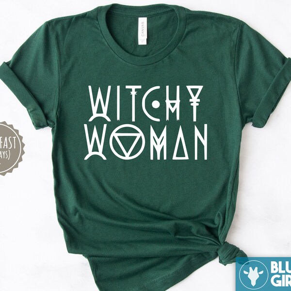 Witchy Woman Shirt, Gift For Mystical Women, Witchy Symbol Tshirt, Witchcraft Outfit, Mystical Mom Gift, Spiritual Women Tee