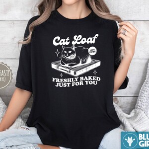 Tshirt chat, chemise couleurs confort chat drôle, t-shirts rétro tendance vintage, t-shirts graphiques pour amoureux des chats, cadeau pour amoureux des chats image 5