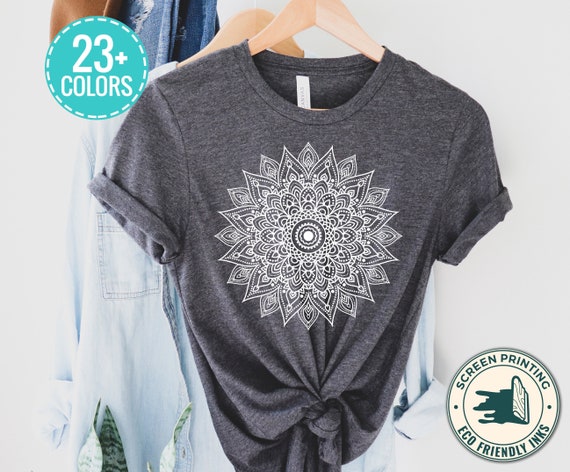 Mandala T Shirt Mandala Graphic Tee Cute Spring Shirt Cute 