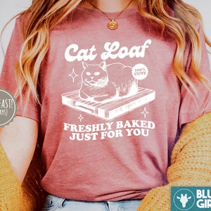 Tshirt chat, chemise couleurs confort chat drôle, t-shirts rétro tendance vintage, t-shirts graphiques pour amoureux des chats, cadeau pour amoureux des chats image 4