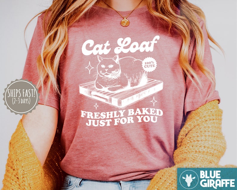 Tshirt chat, chemise couleurs confort chat drôle, t-shirts rétro tendance vintage, t-shirts graphiques pour amoureux des chats, cadeau pour amoureux des chats image 4