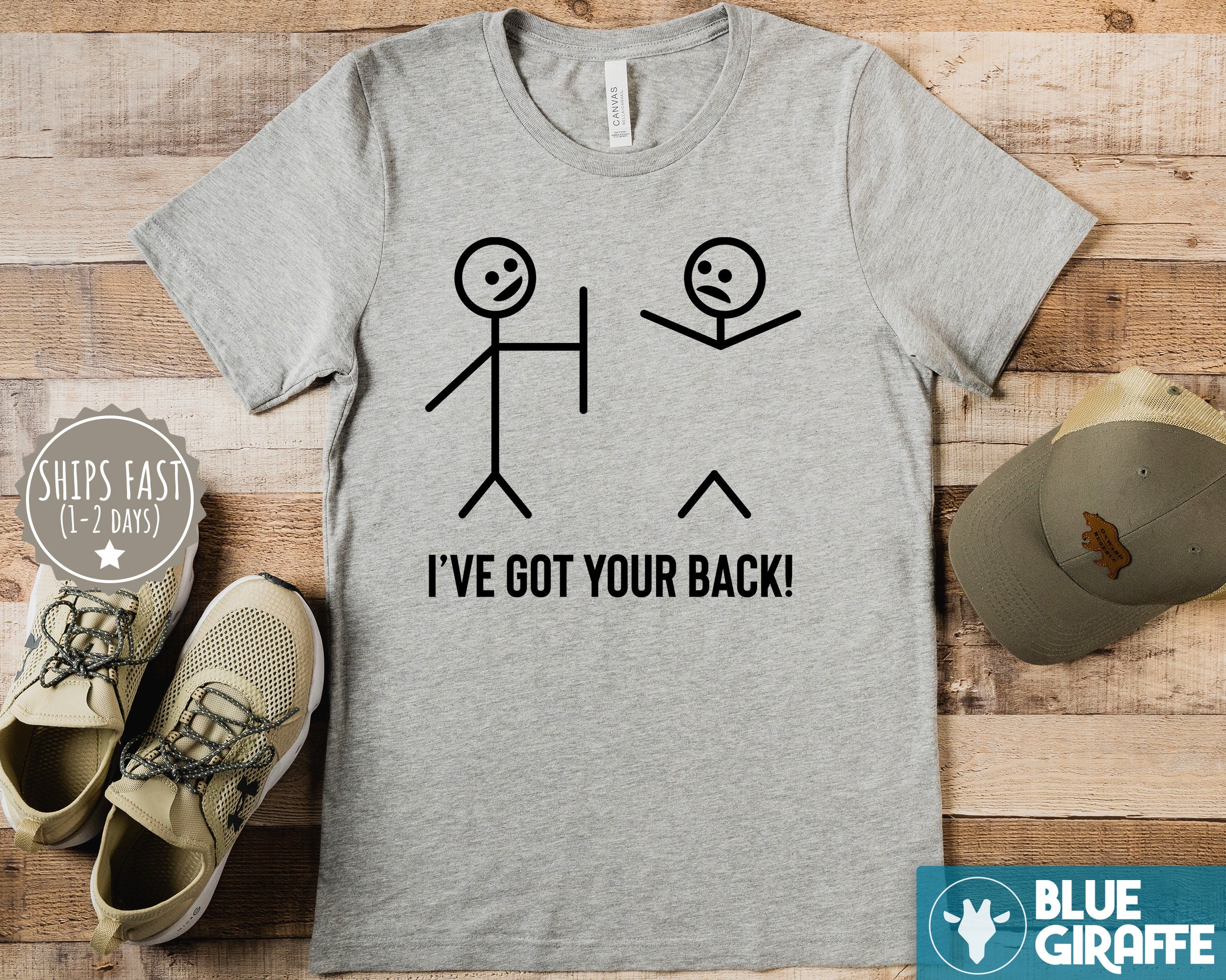 I've got your back! - Funny stick figure meme' Baby Bib