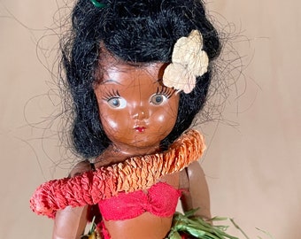 Vintage Hawaiian Doll | 1950's Hula Doll | Elsie Denny Doll - Etsy