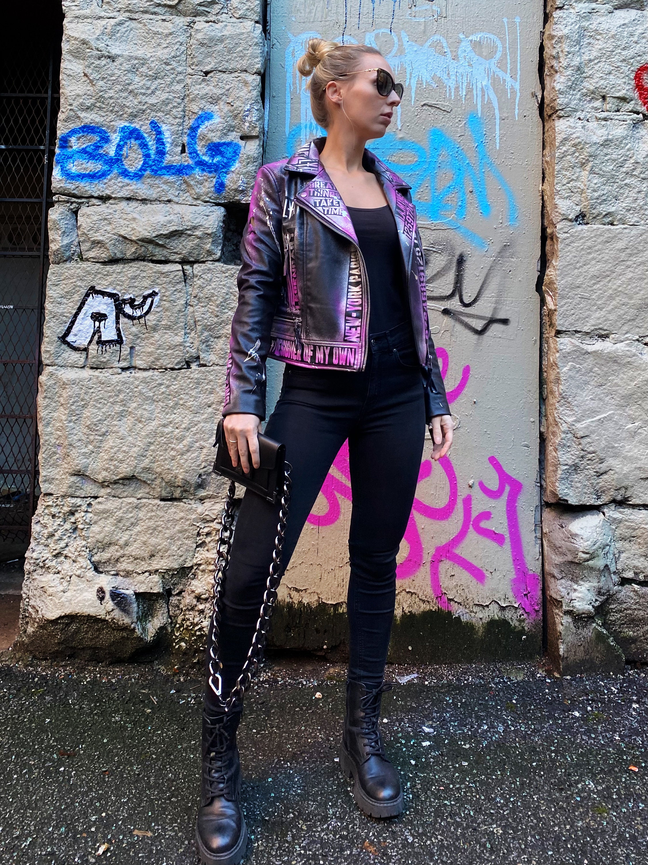 Handmade Statement Design Leather Jacket