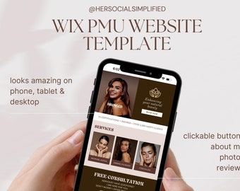 WIX Powder Brow PMU Website template - See Demo - This is for WIX only