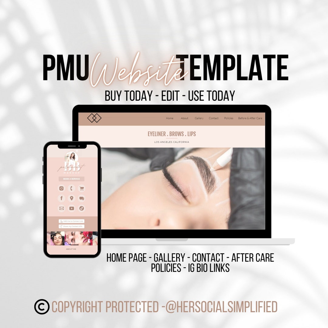 Microblade Microblading Website Template, Highly Converting Website