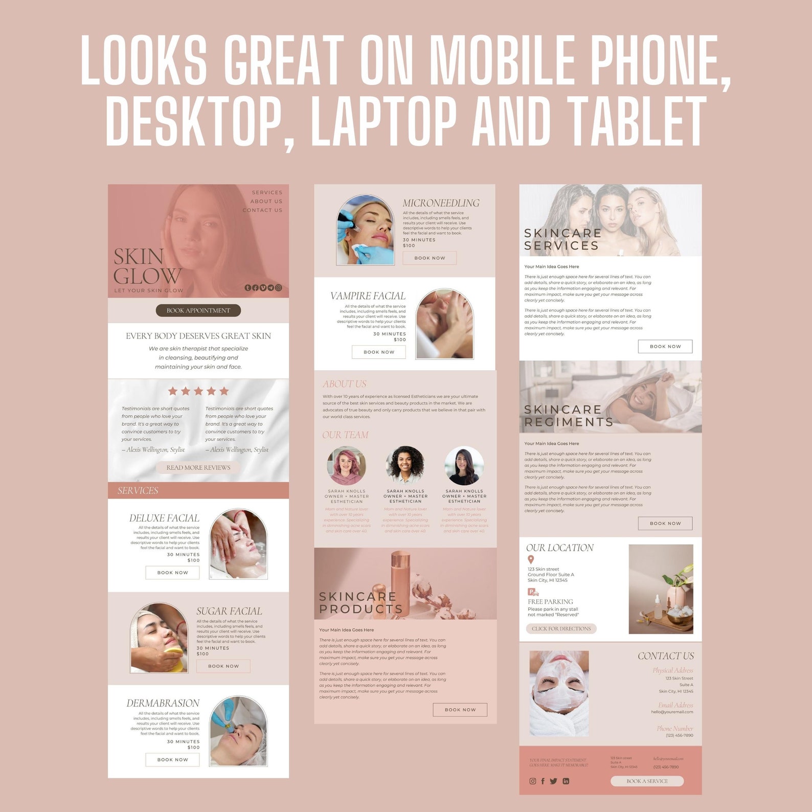 Esthetician Skincare Website Template Perfect for Estheticians to Look Esthetician Skincare Website Template Perfect for Estheticians to Look