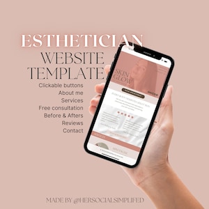 Skincare Professional Website Template With Clickable Book Now Buttons Skincare Professional Website Template With Clickable Book Now Buttons