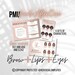 Nudes Blush Pink PMU Aftercare Card Templates, Brow aftercare, lips aftercare, eyeliner aftercare - Editable - 